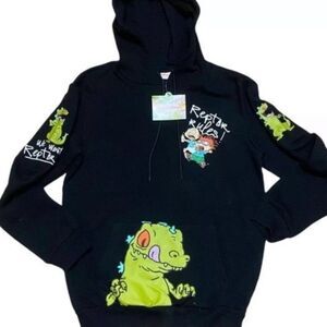 Nickelodeon Rugrats Hoodie Reptar Rules 90’s NEW Tommy Chuckie Retro Lounge S‎